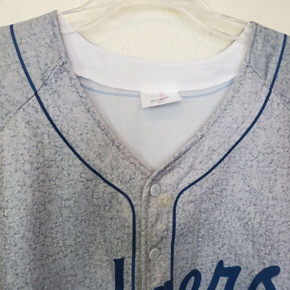 Dodgers Jersey XL Jackie Robinson #42 Gray Los Angeles LA Dodgers 75th Anniv MLB - Picture 8 of 16